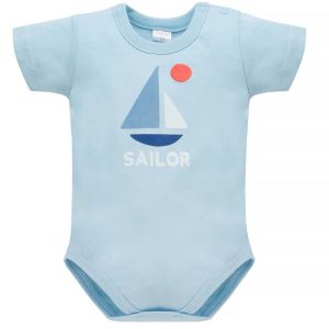 Body kratek rokav SAILOR, Baby blue