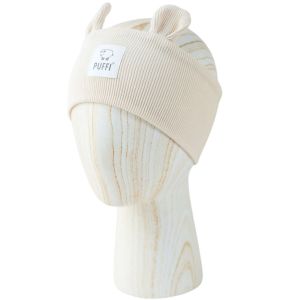 Puffi® Otroški naglavni trak z ušeski ribbed, Light beige