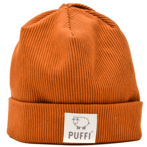 PUFFI® Otroška kapa rebrasta beanie, Cimet