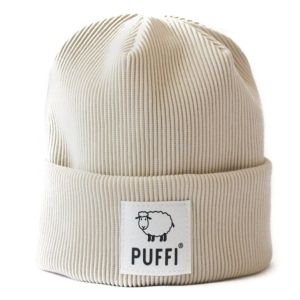 PUFFI® Otroška kapa rebrasta beanie, bež