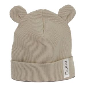 PUFFI® Otroška kapa rebrasta beanie MEDO, bež