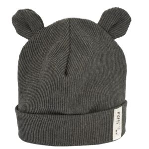 PUFFI® Otroška kapa rebrasta beanie MEDO, temno siva