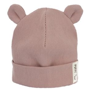 PUFFI® Otroška kapa rebrasta beanie MEDO, roza