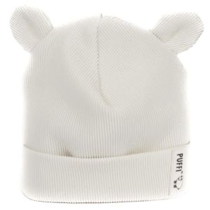 PUFFI® Otroška kapa rebrasta beanie MEDO, smetana