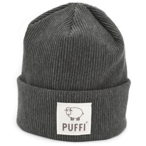 PUFFI® Otroška kapa rebrasta beanie, temno siva