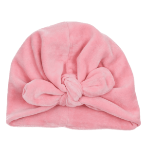 PUFFI® Otroška kapa turban z mašno pliš, Rose