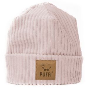 PUFFI® Otroška zimska kapa rebrasta pliš beanie, cutie rose