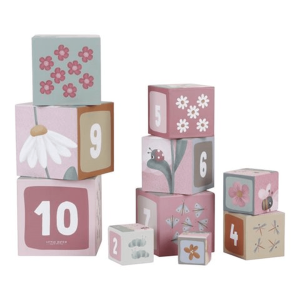 Little Dutch® Piramida iz kock, Flowers & Butterflies