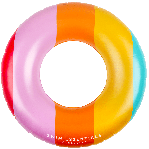 Swim Essentials Napihljiv plavalni obroč 90cm, Rainbow